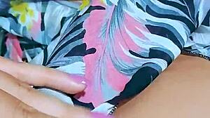 Pretty Girl Fingers Hairless Pink Pussy in Office Bathroom