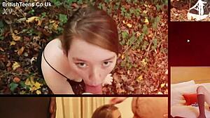 Is this your first time giving interracial blowjob to huge cock, british teen?