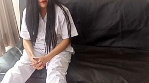 Raise My Pay and I’ll Bend Over - Nurse Gets Pounded in Waiting Room for Wild Homemade Action