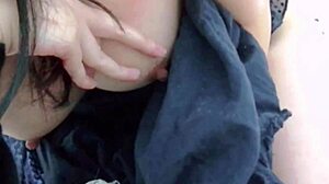 Solo asian amateur masturbates at home in homemade video