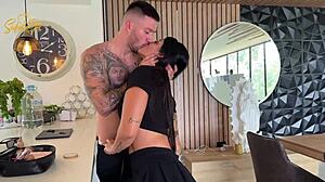 tattooed spaniard dominates salomé gil with big cock in her home
