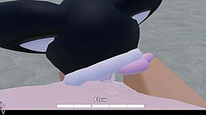 Fucking Girl's Big Tits On Crossroad Beach