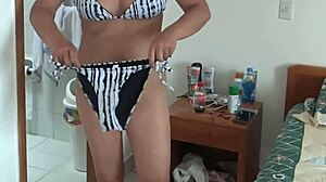 beautiful stepmom flaunts bikini on beach for attention