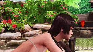 close-up of big tits and ass at the beach