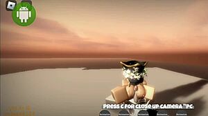 the roblox whore engages in sex, showing off her big ass