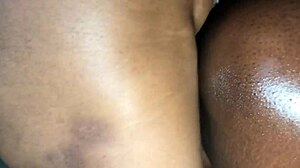 Wet and creamy pussy creaming on big black cock in intense scene