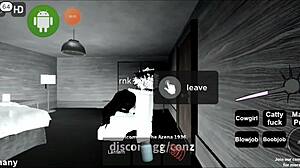 the roblox whore engages in sex, showing off her big ass