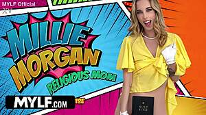 religious milf cheats with bad boys on sofa in heels