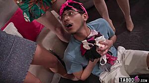 Neighborhood ladies confront the panties thief in a surprising reversal