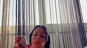 Masturbation compilation with orgasms of the busty brunette Sapphire