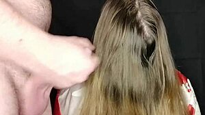 Came on stepmom's long hair, she didn't mind 😏