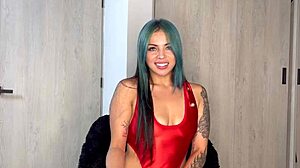 virtual sex with blue haired colombian latina anitta miller using toys for masturbation solo 😘