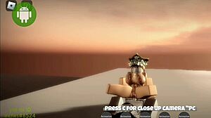 the roblox whore engages in sex, showing off her big ass