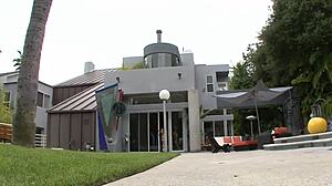 Reena Sky's intense stretching session