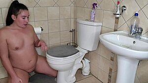 Bbw Teaches Licking Public Toilet Cum