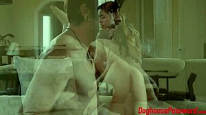 My small 18+ ass stepsister Aria Lee caught me and joined for wild fun.