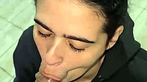 Lovely wife sucks sailor until last drop of cum.