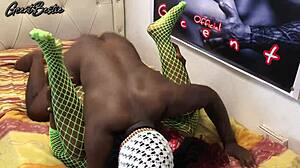 Rough and Fast Black Couple Pounds Hard in Missionary - Raw Amateur Action