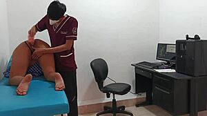 Horny teen student gets fucked by perverted doctor 😈