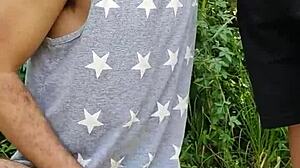 I sucked the farmer in the ration field while his friend filmed