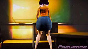 twerking bubble butt shakes and bounces in rhythmic dance