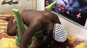 Rough and Fast Black Couple Pounds Hard in Missionary - Raw Amateur Action