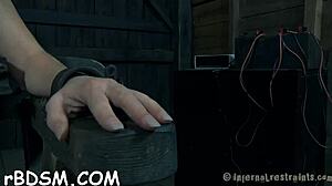 Sadomasochism Electricity with Bound Pussy and Cock