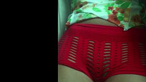 Teasing in tight shorts wearing lingerie pretty latina brunette 😏