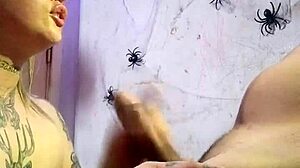 halloween elf girl loves deepthroating that big black dick hard