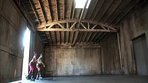 Pretty brunette Latina Samira sucks stiff cock before anal fucking