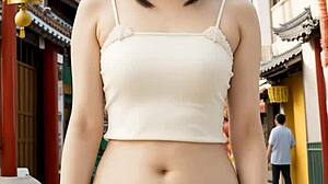 唐人街内衣模特赤脚挑逗！多性感！