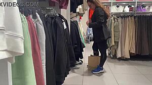 a voyeur spots a round latina booty in see-thru leggings