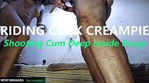 Riding your cock in cowgirl, want creampie shooting deep inside my tight pussy?
