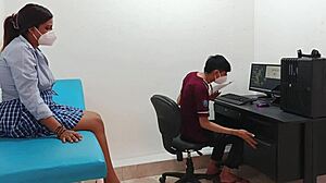 Horny teen student gets fucked by perverted doctor 😈