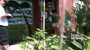 Oh no, I got busted flashing my tits on campus!