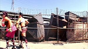 Pretty brunette Latina Samira sucks stiff cock before anal fucking