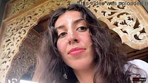 Eating pizza with cum on my face in a public cafe