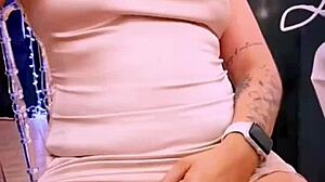 My casual wife is showing off at my friend's wedding, flashing her pussy and ass 😈