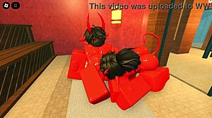 Demon Girl SEDUCES with HOT OILED Body in SAUNA on Roblox