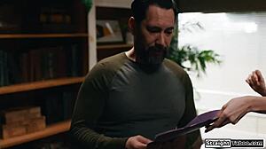 Teacher MILFS LICKS and FINGERS to get STEPSON off waiting list