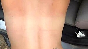 streetwalker rides dick in truck then gets fucked standing up for a huge load on ass