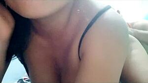 Latina flashes in dorm, leading to passionate encounter