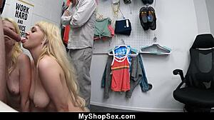 Two teens fucked hard by mall associate!