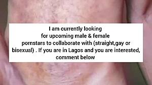 lonely african man dances naked, then gropes his monster cock and ass