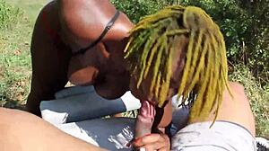 I give Don Whoe a sloppy blowjob in the backyard, it's super hot