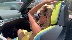 blonde milf acts as the hottest slut on the beach.