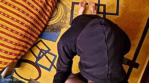 Hot stranger in hood gave me blowjob with monster cock