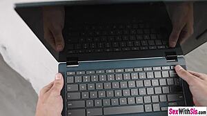 Petite Stepsister Ruby Moon Rides Big Cock