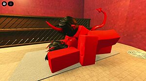 Demon Girl SEDUCES with HOT OILED Body in SAUNA on Roblox