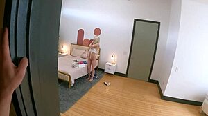 Sexy Babysitter Spreads Tight Pussy